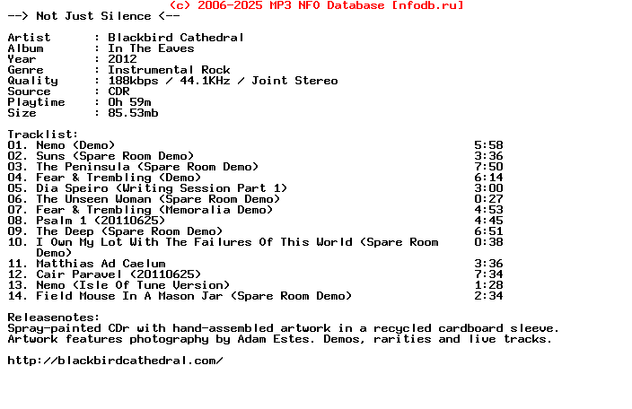 Blackbird_Cathedral-In_The_Eaves-CDR-2012