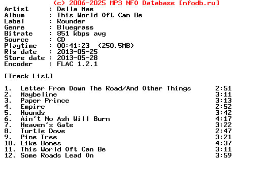Della_Mae-This_World_Oft_Can_Be-CD-FLAC-2013