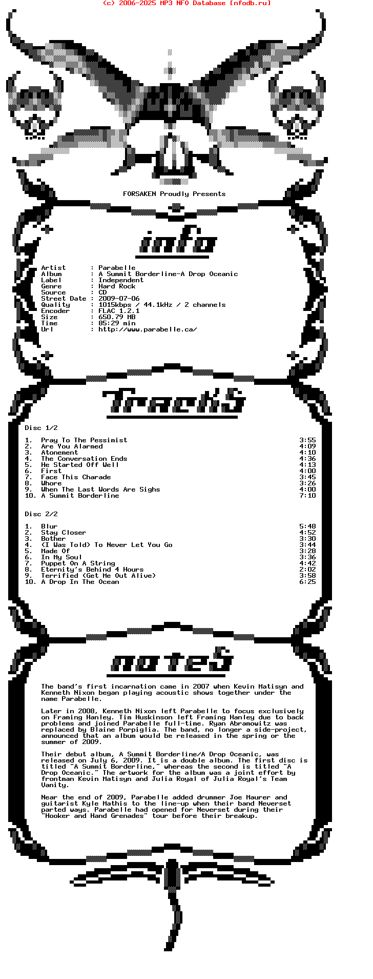Parabelle-A_Summit_Borderline-A_Drop_Oceanic-2CD-FLAC-2009