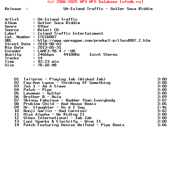 VA-Island_Traffic-Gutter_Soca_Riddim-(ITECD087)-CD-2010