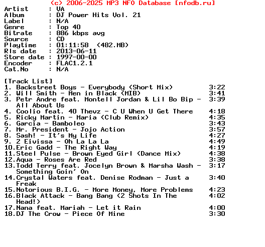 VA-Dj_Power_Hits_Vol._21-Bootleg-CD-1997