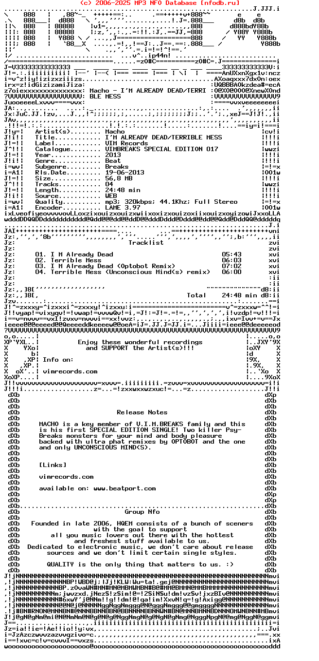 Macho_-_Im_Already_Dead__Terrible_Mess-(VIMBREAKSSPECIALEDIT018)-WEB-2013-HQEM