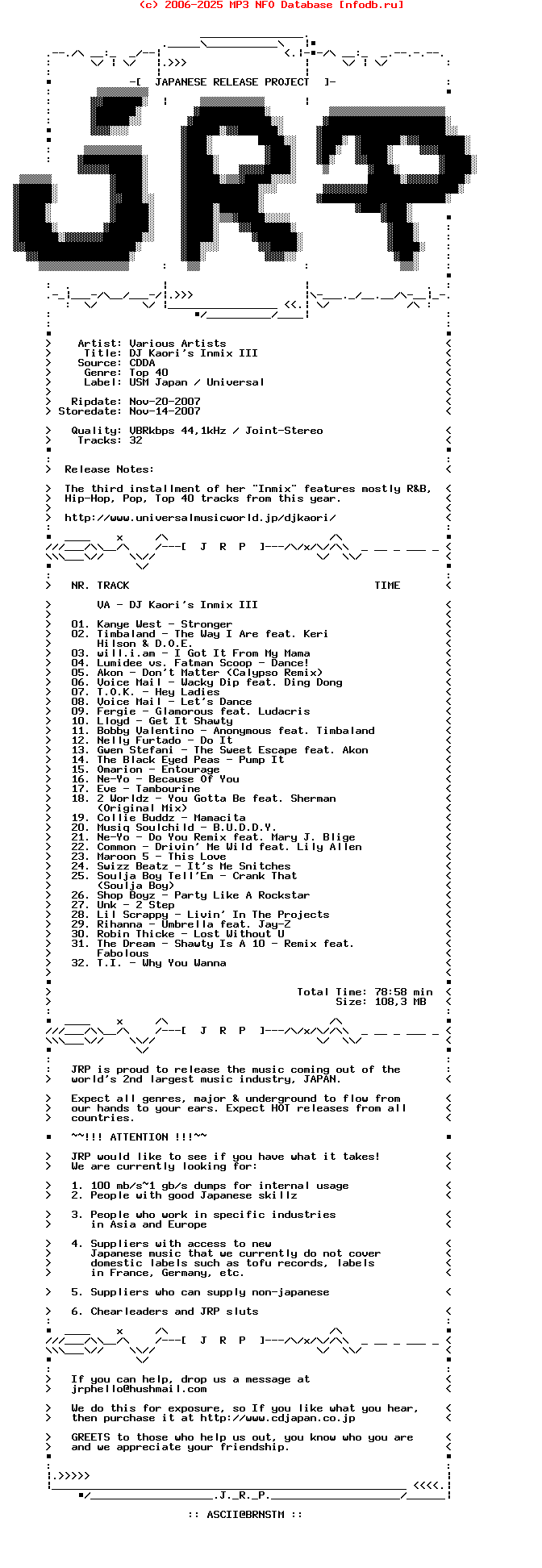 VA-Dj_Kaoris_Inmix_Iii-2007-JRP