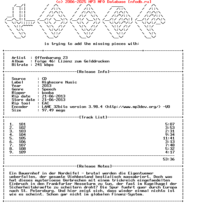 Offenbarung_23-F46-Lizenz_Zum_Gelddrucken-2013-Kooba