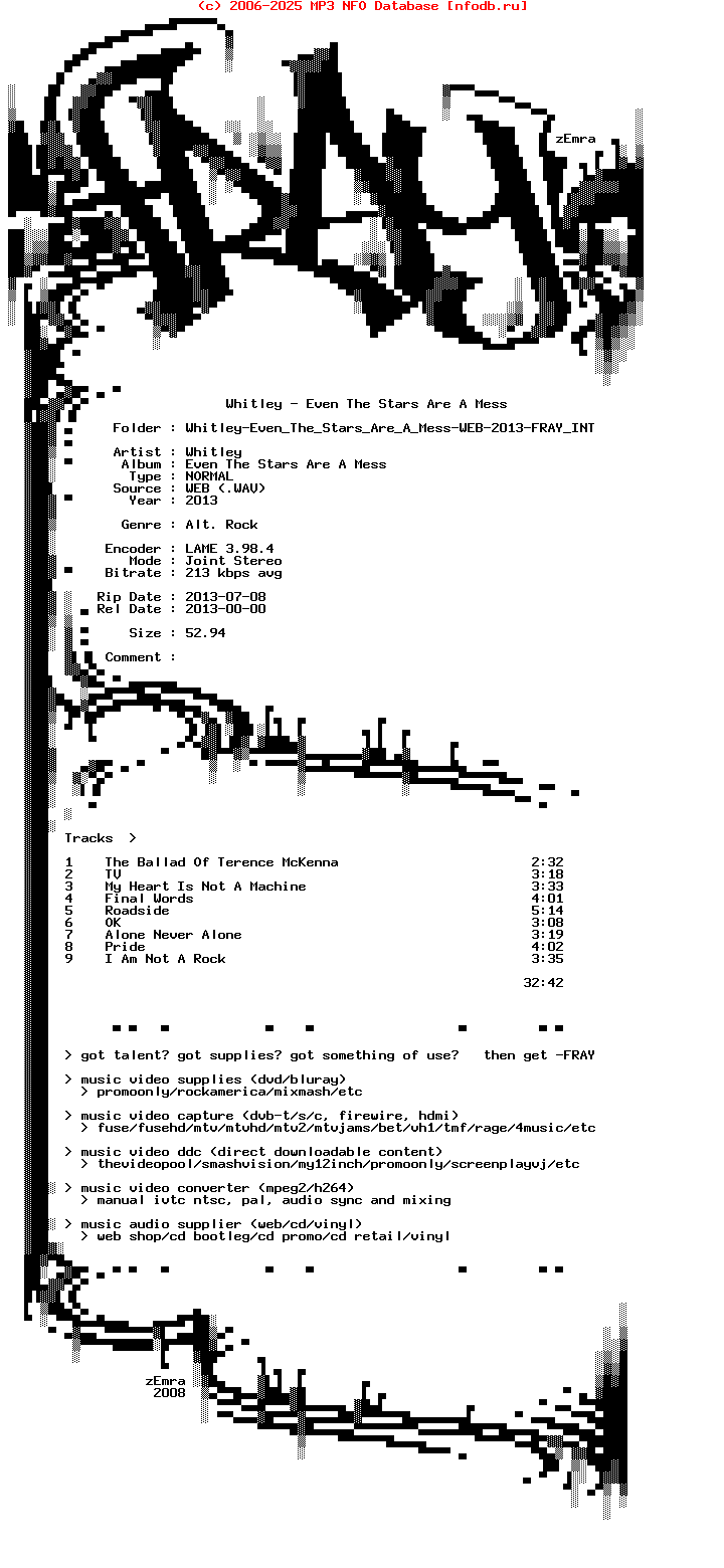 Whitley-Even_The_Stars_Are_A_Mess-WEB-2013-Fray_Int