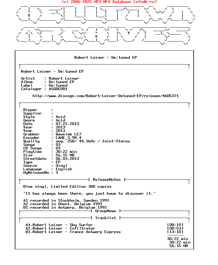 Robert_Leiner_-_Detuned_Ep-(ASGDE001)-Vinyl-2013-Hta