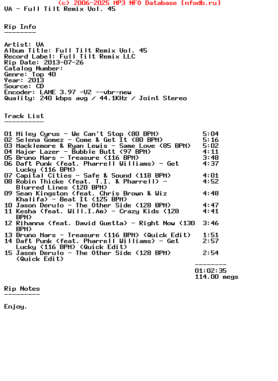 VA-Full_Tilt_Remix_Vol._45-2013