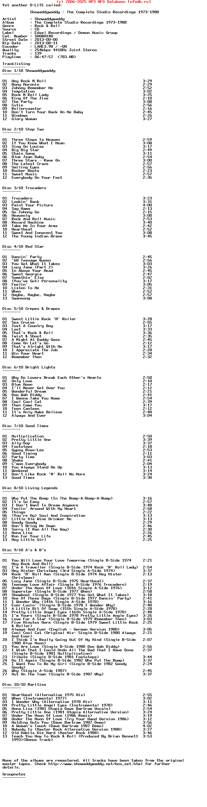 Showaddywaddy-The_Complete_Studio_Recordings_1973-1988-10Cd-2013