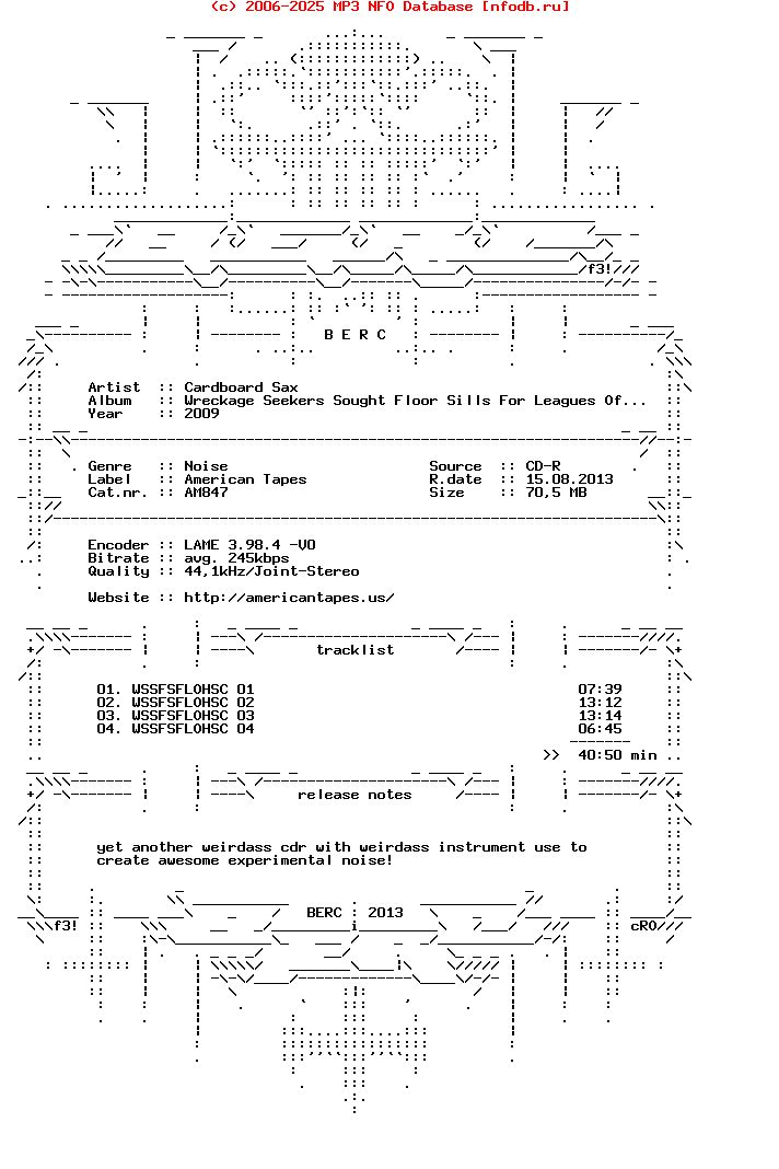 Cardboard_Sax-Wreckage_Seekers_Sought_Floor_Sills_For_Leagues_Of_Human_Service_Centers-CDR-2009-BERC