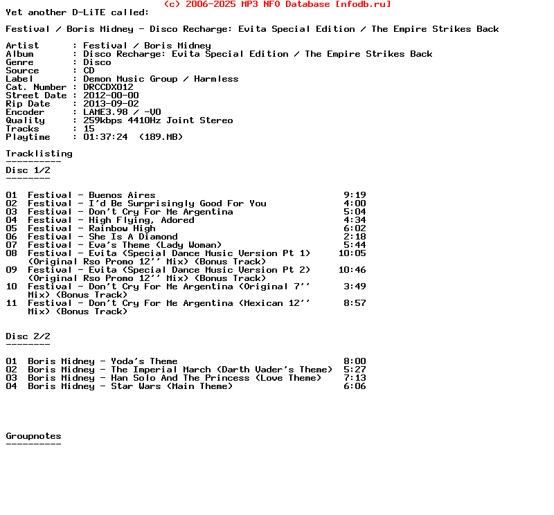 Festival_Boris_Midney-Disco_Recharge_Evita_Special_Edition_The_Empire_Strikes_Back-2CD-2012