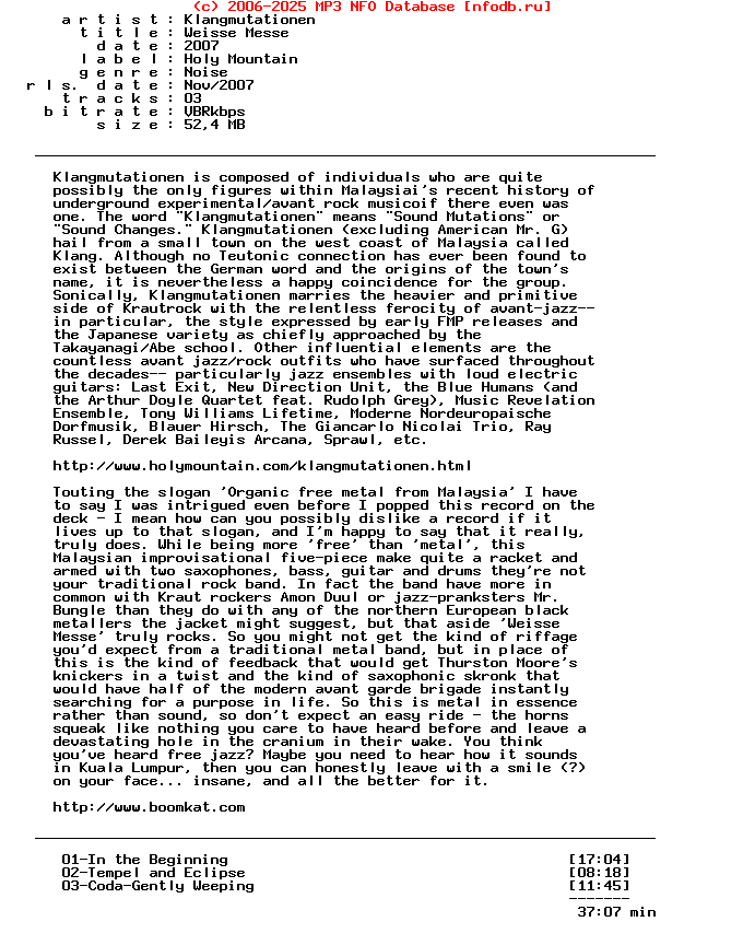 Klangmutationen--Weisse_Messe-.Holy_Mountain.-Vinyl-2007