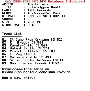 The_Mutants-Mutacalypso_Now-2013