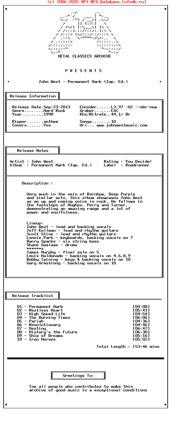 John_West_-_Permanent_Mark_(JAP._ED.)-1998-Mca_Int