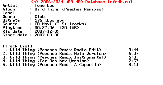 Tone_Loc-Wild_Thing_(PEACHES_REMIXES)-(CDM)-2007