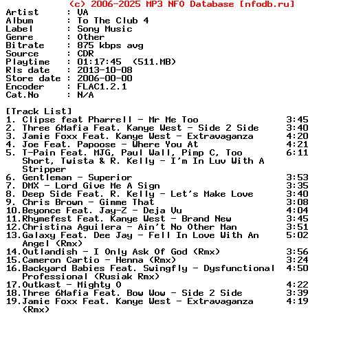 VA-To_The_Club_4-Promo-CDR-2006