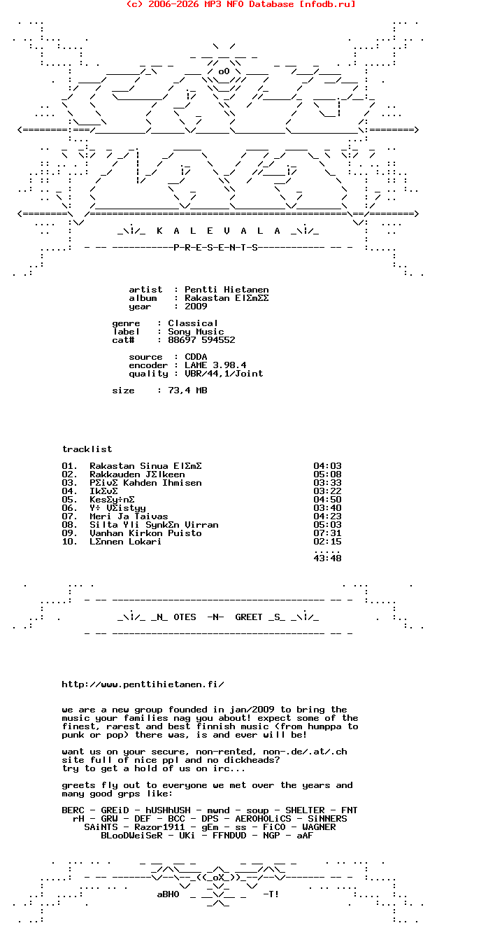Pentti_Hietanen-Rakastan_Elamaa-FI-2009-KALEVALA
