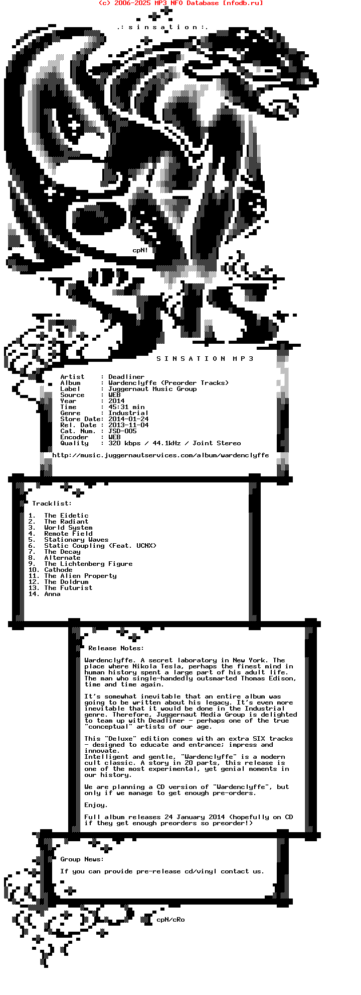 Deadliner-Wardenclyffe_(PREORDER_TRACKS)-(JSD-005)-WEB-2014-SnS