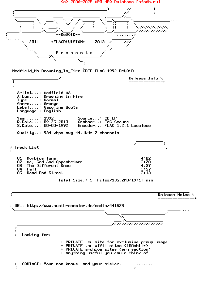 Medfield_Ma-Drowning_In_Fire-CDEP-FLAC-1992