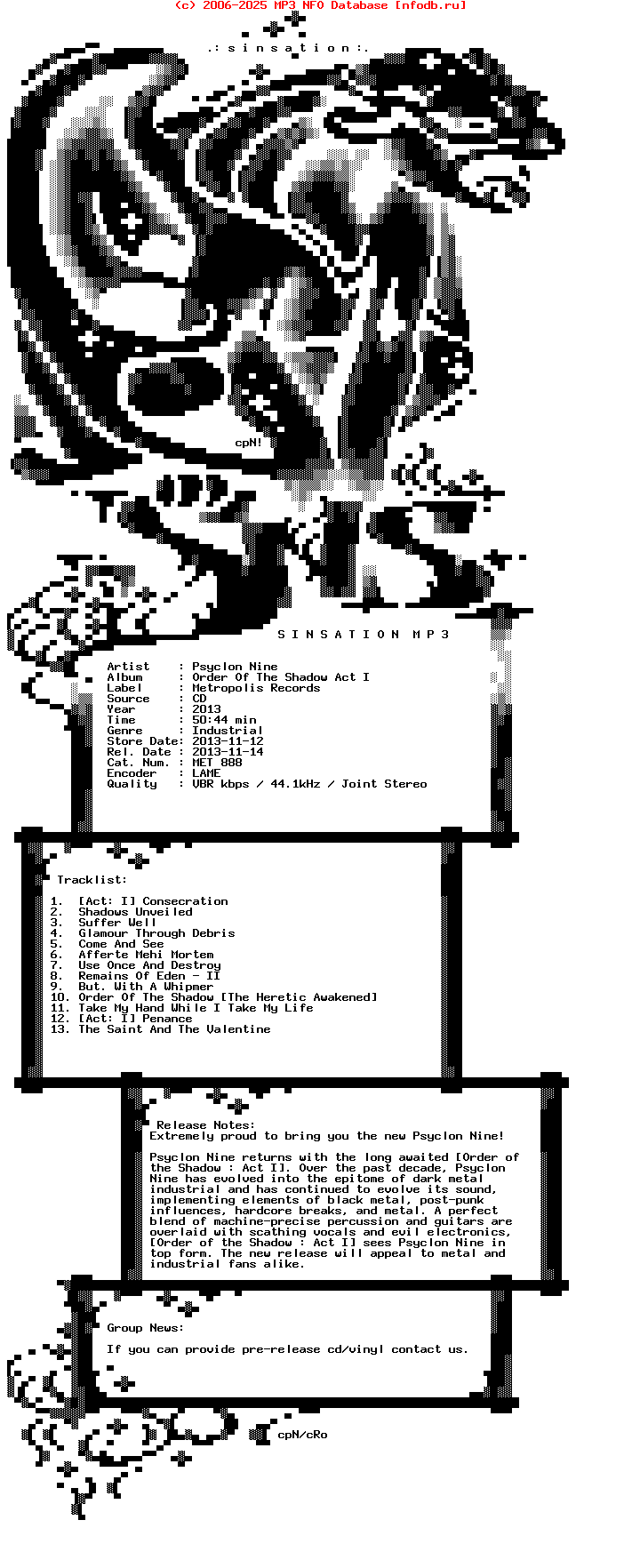 Psyclon_Nine-Order_Of_The_Shadow_Act_I-2013-SnS