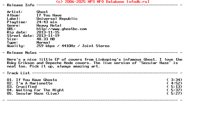 Ghost-If_You_Have-(EP)-2013