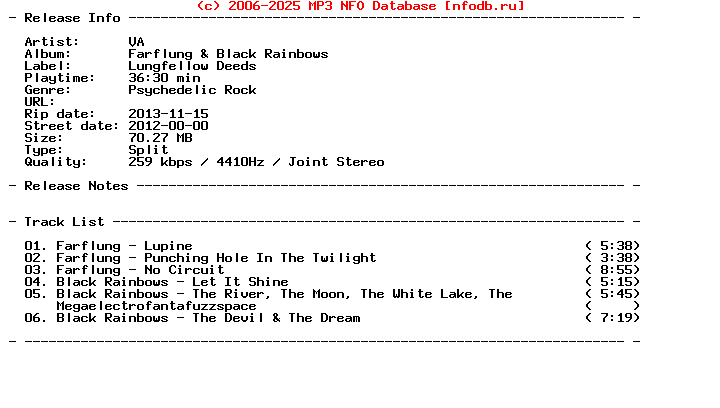 VA-Farflung_And_Black_Rainbows-(SPLIT)-2012