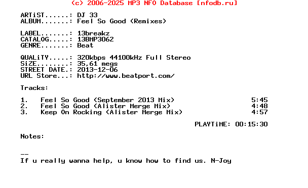 Dj_33-Feel_So_Good_(REMIXES)-13Bmp3062-WEB-2013
