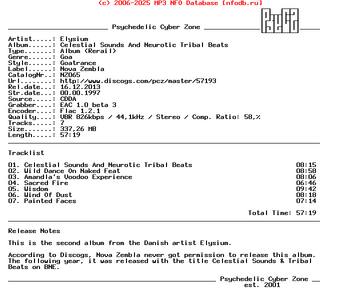 Elysium_-_Celestial_Sounds_And_Neurotic_Tribal_Beats-CD-FLAC-1997-PsyCZ
