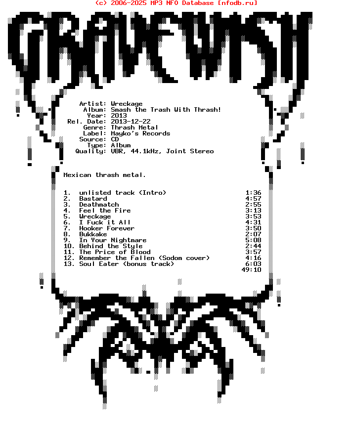 Wreckage-Smash_The_Trash_With_Thrash-2013