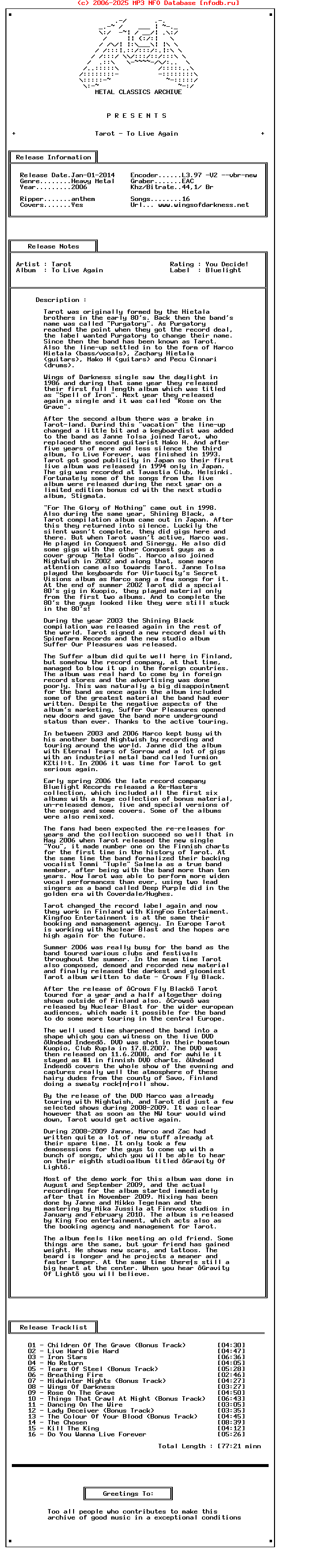 Tarot_-_To_Live_Again-Reissue_Live-2006-Mca_Int
