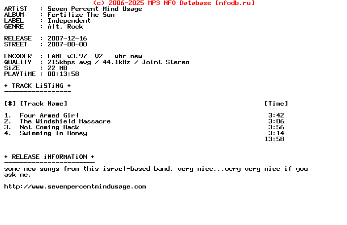 Seven_Percent_Mind_Usage-Fertilize_The_Sun-(SAMPLER)-2007