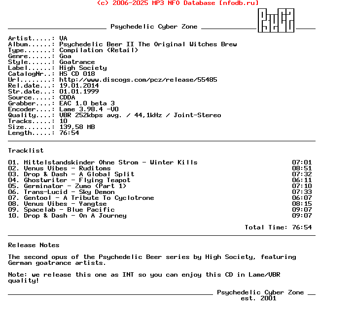 VA_-_Psychedelic_Beer_Ii_The_Original_Witches_Brew-1999-PsyCZ_iNT