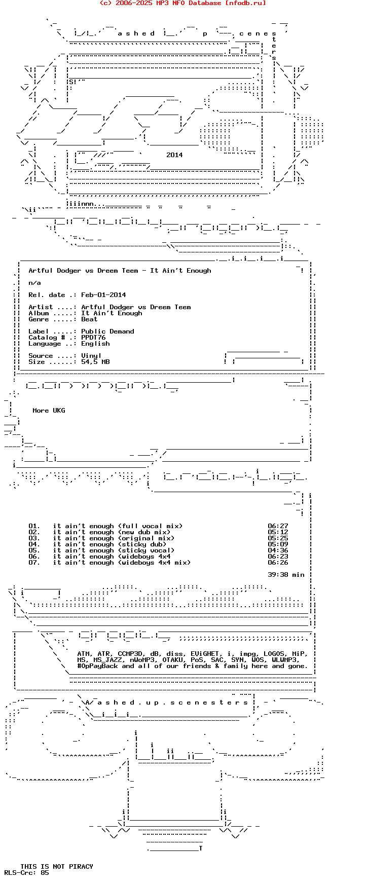 Artful_Dodger_Vs_Dreem_Teem--It_Aint_Enough-Ppdt76-Vinyl-2000-Wus_Int
