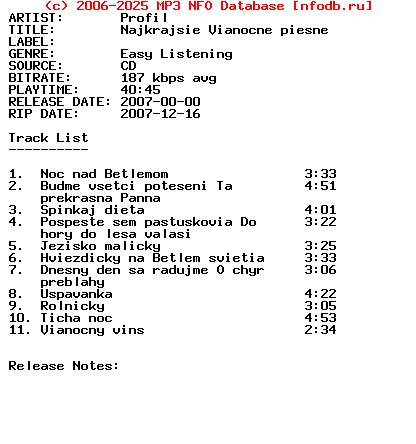 Profil-Najkrajsie_Vianocne_Piesne-SK-2007