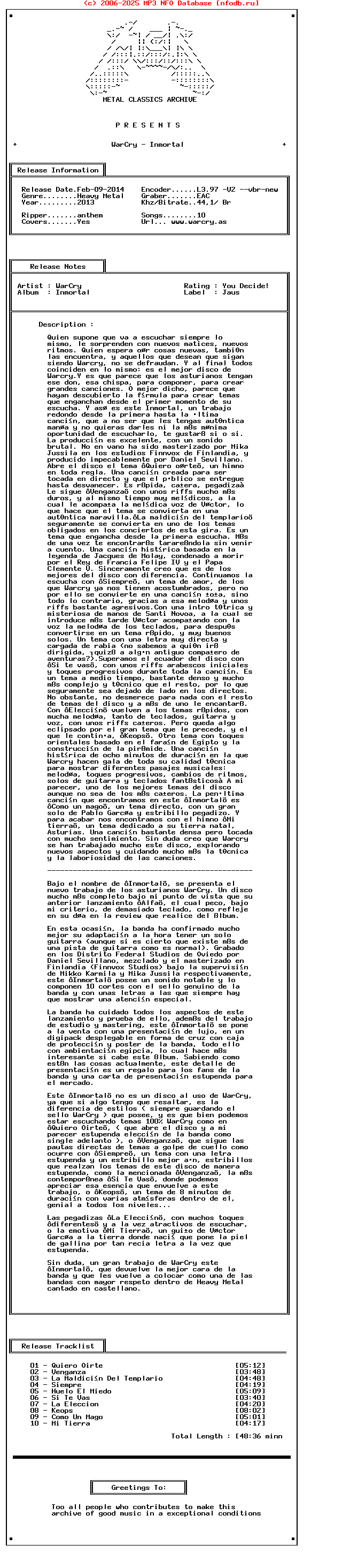 Warcry_-_Inmortal-Digipak-ES-2013-Mca_Int