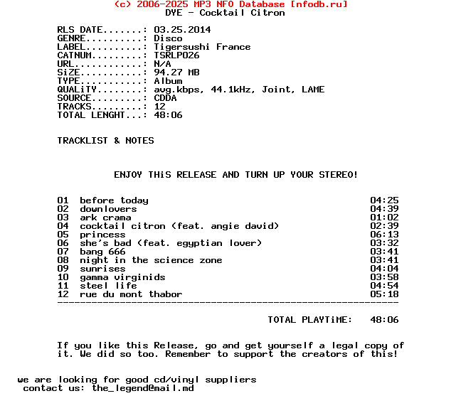 Dye-Cocktail_Citron-(TSRLP026)-CD-2014