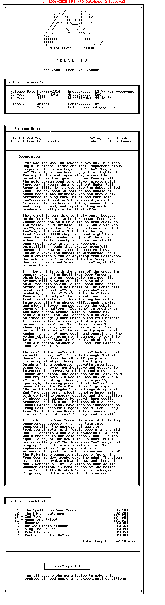 Zed_Yago_-_From_Over_Yonder-1988-Mca_Int