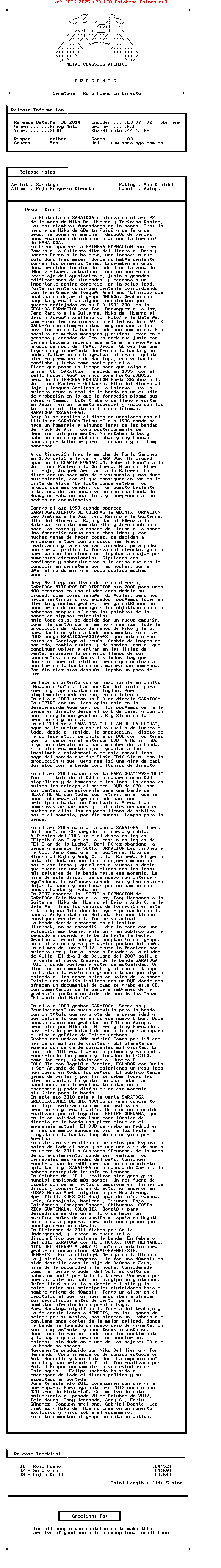 Saratoga_-_Rojo_Fuego-En_Directo-CDS-ES-2000-Mca_Int
