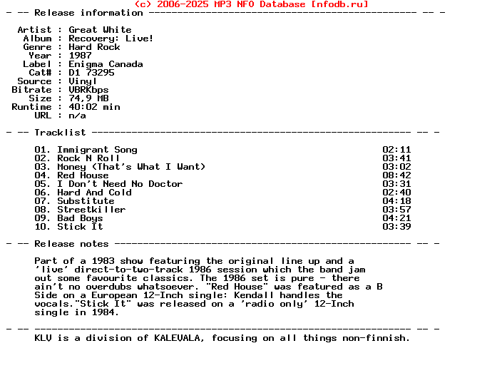 Great_White-Recovery_Live-Lp-1987-Klv