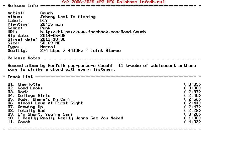 Couch-Johnny_West_Is_Missing-2013