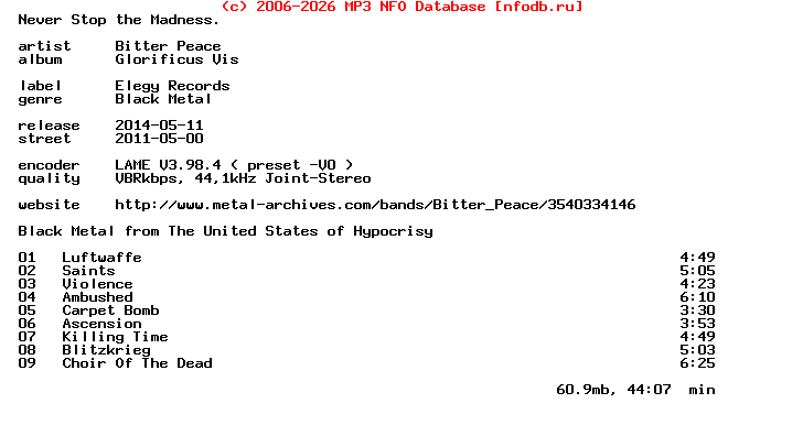 Bitter_Peace-Glorificus_Vis-2011
