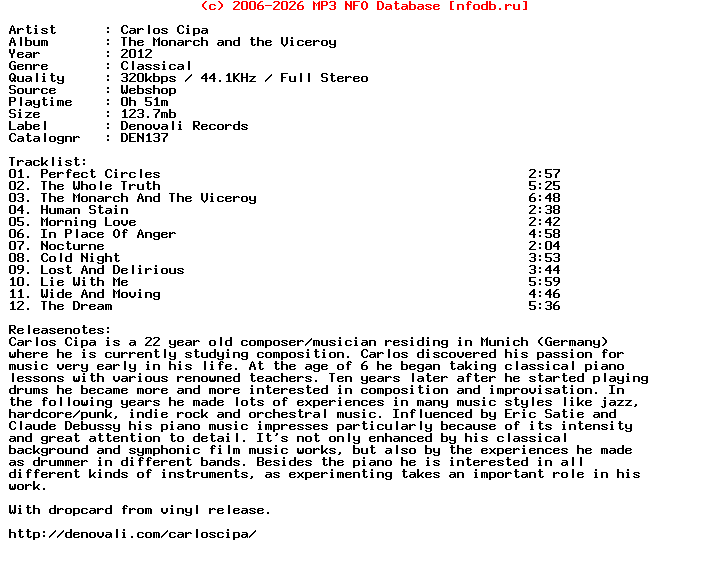 Carlos_Cipa-The_Monarch_And_The_Viceroy-(DEN137)-WEB-2012