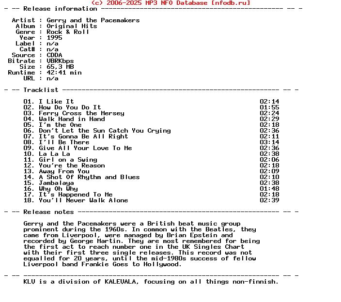 Gerry_And_The_Pacemakers-Original_Hits-1995-Klv