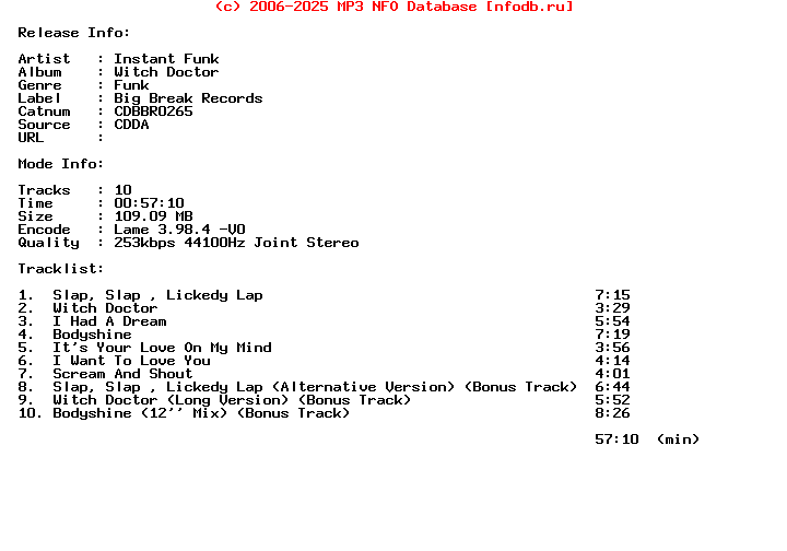 Instant_Funk-Witch_Doctor-(CDBBR0265)-Remastered-CD-2014