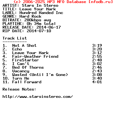 Stars_In_Stereo-Leave_Your_Mark-2014