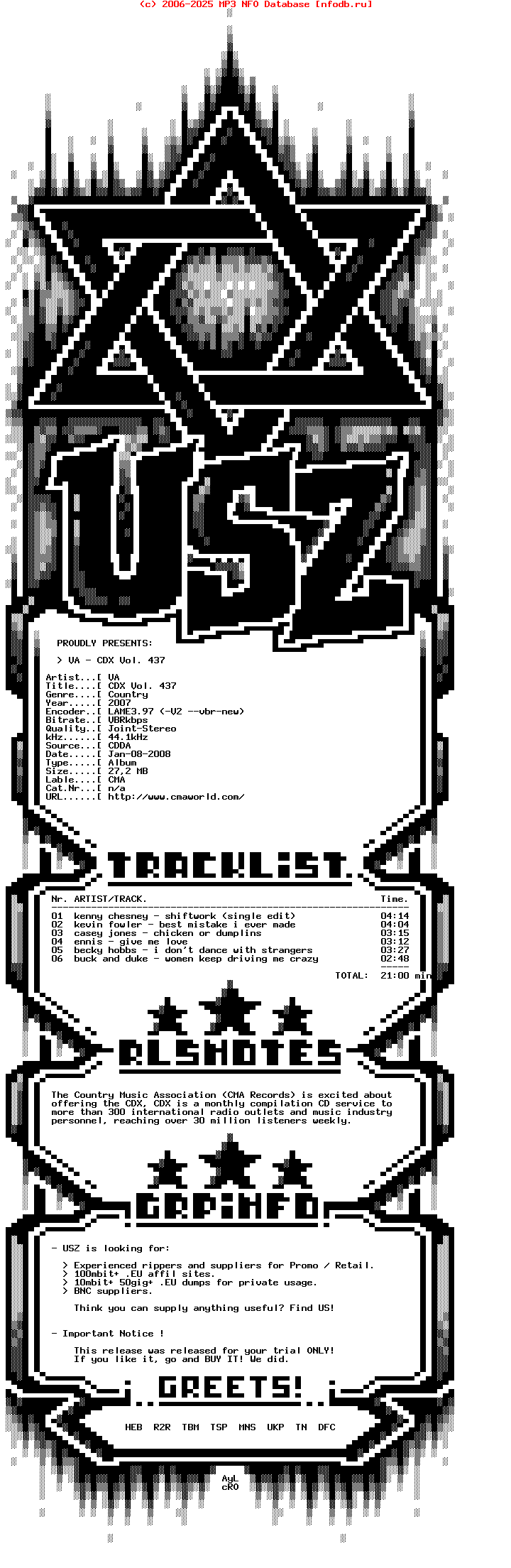 VA_-_Cdx_Vol._437-Promo_CD-2007-USZ