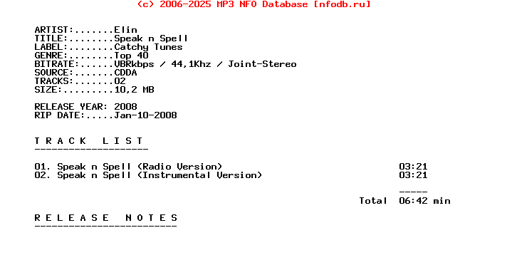 Elin-Speak_N_Spell-(CDS)-2008-EGM