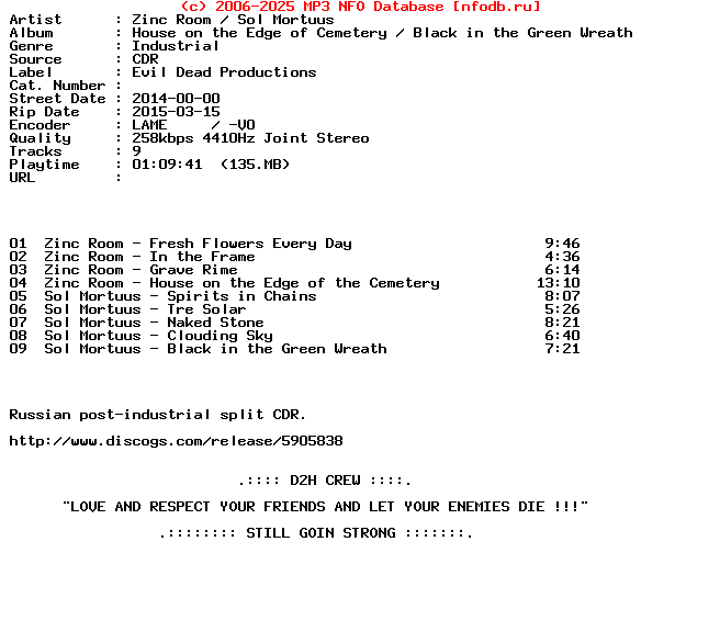 Zinc_Room____Sol_Mortuus-House_On_The_Edge_Of_Cemetery____Black_In_The_Green_Wreath-Split-CDR-2014