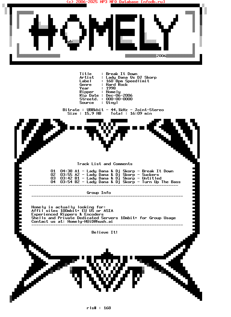 Lady_Dana_Vs_Dj_Skorp-Break_It_Down-(BPM004)-Vinyl-1998-Homely