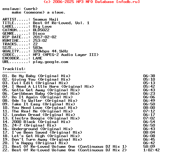 Seamus_Haji-Best_Of_Re-Loved_Vol_1-(BLDS022)-WEB-2017