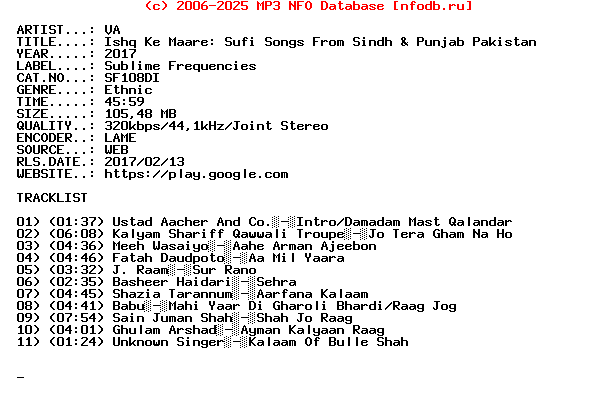 VA-Ishq_Ke_Maare_Sufi_Songs_From_Sindh_And_Punjab_Pakistan-(SF108DI)-WEB-2017